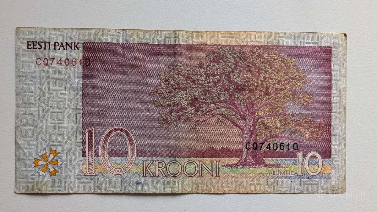Estijos kronos – 10 Kronų (10 Kümme Krooni) - nuotraukos Nr. 2