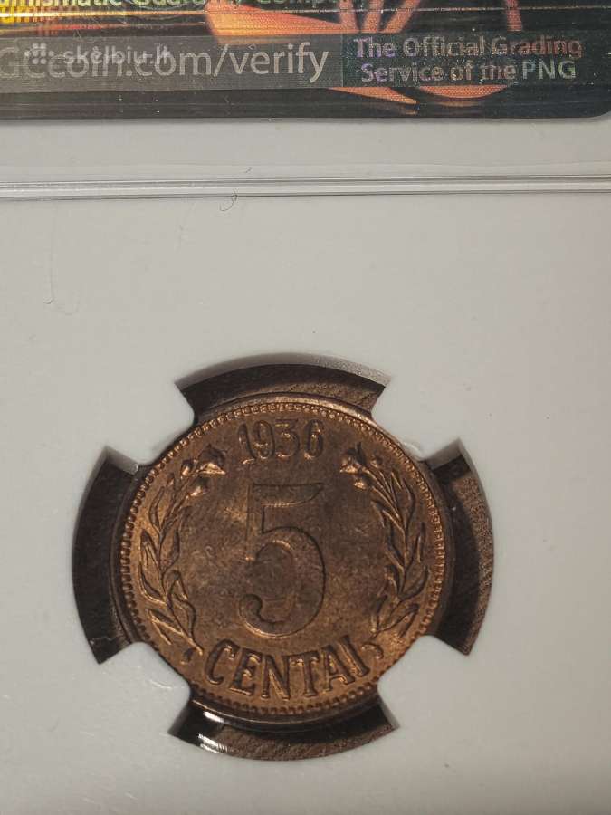 1925 1936 centai Ms65 - nuotraukos Nr. 7
