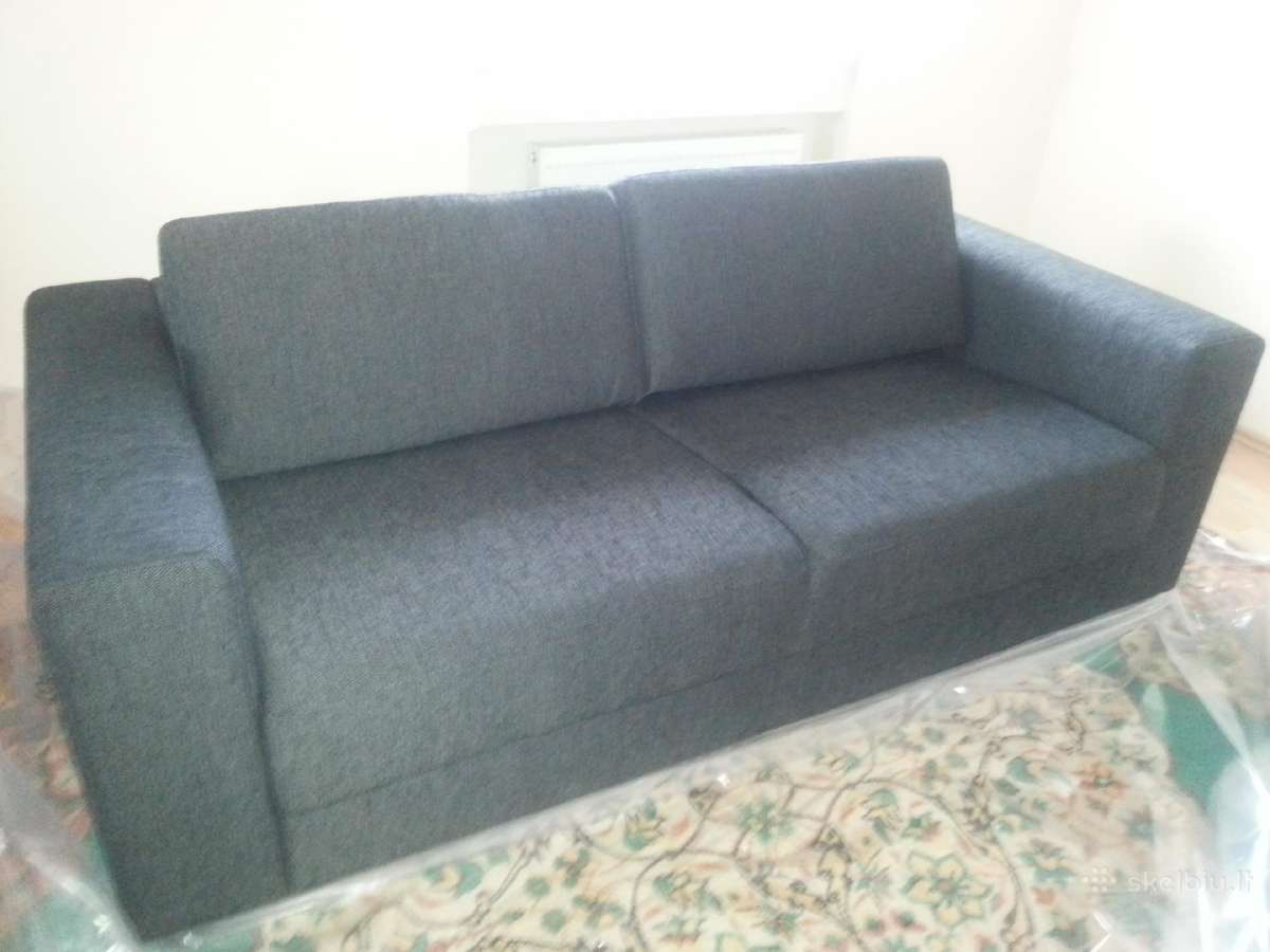 Tamsiai pilka minimalistine sofa - nuotraukos Nr. 4