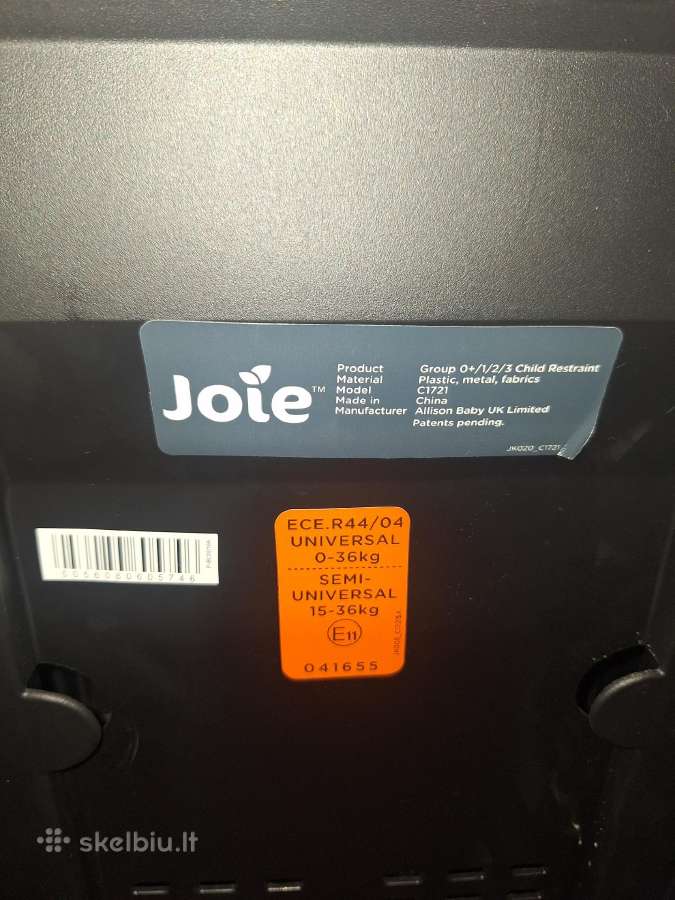 Joie automobilinė kėdutė 0–36 kg, Isofix - nuotraukos Nr. 5
