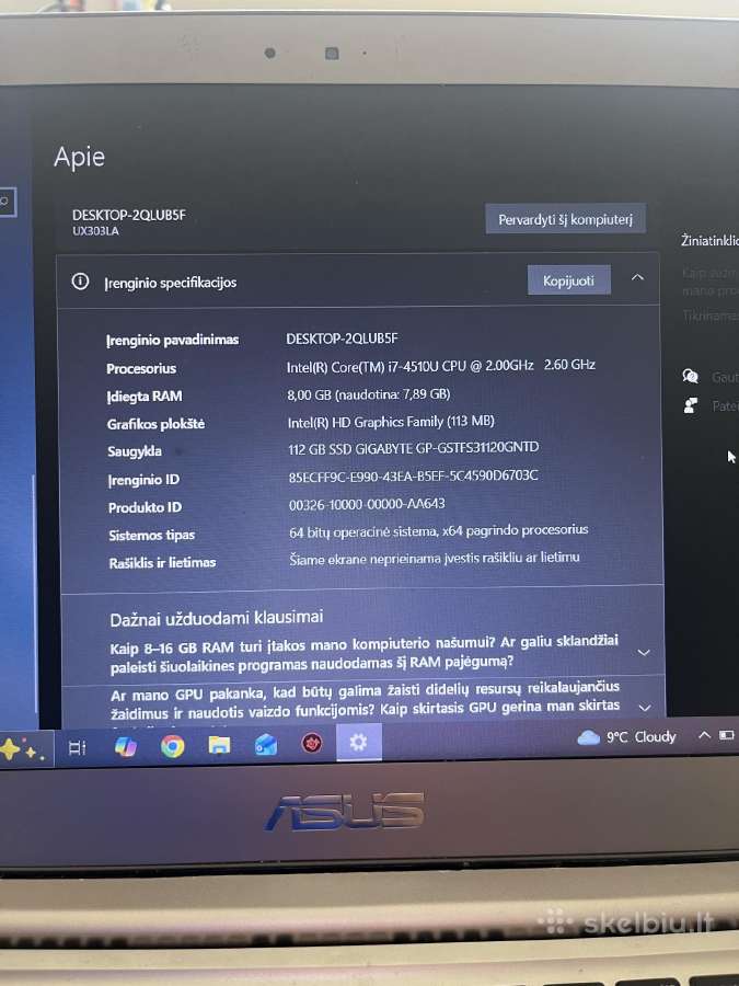 Asus kompiuteris - nuotraukos Nr. 4