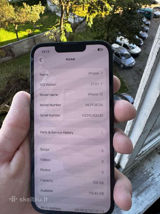 iPhone 13, 128gb, 100% - nuotraukos Nr. 9