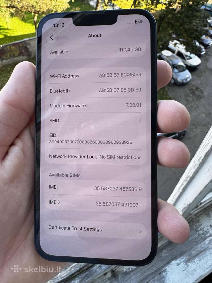 iPhone 13, 128gb, 100% - nuotraukos Nr. 10