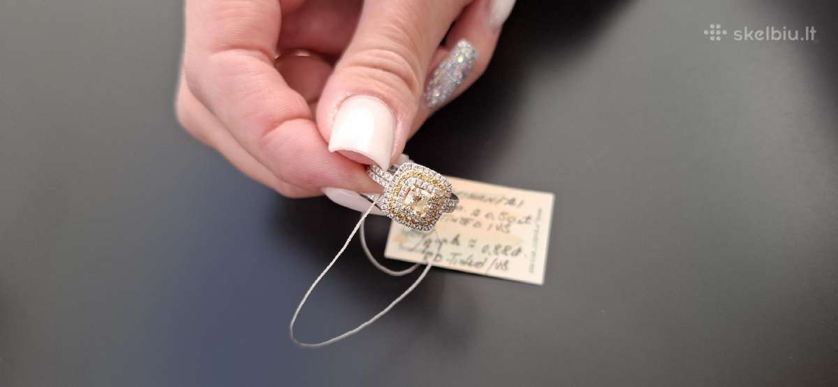 Išskirtinis bei vienetinis 1.38ct 18k 750 Žiedas - nuotraukos Nr. 3