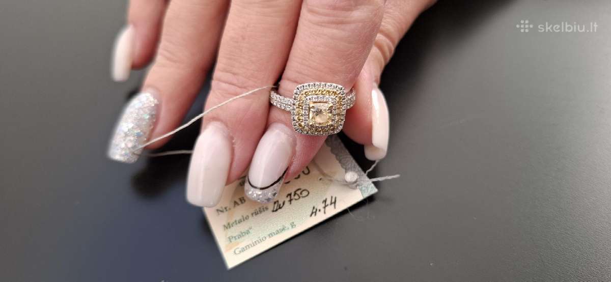 Išskirtinis bei vienetinis 1.38ct 18k 750 Žiedas - nuotraukos Nr. 5