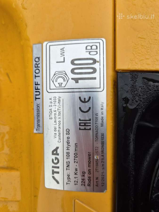Stiga Tornado 7108w - nuotraukos Nr. 8