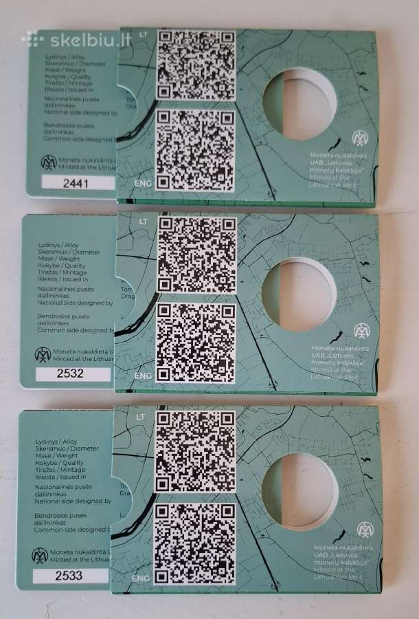 2 Eur moneta kortelėje skirta Kaunui - nuotraukos Nr. 3