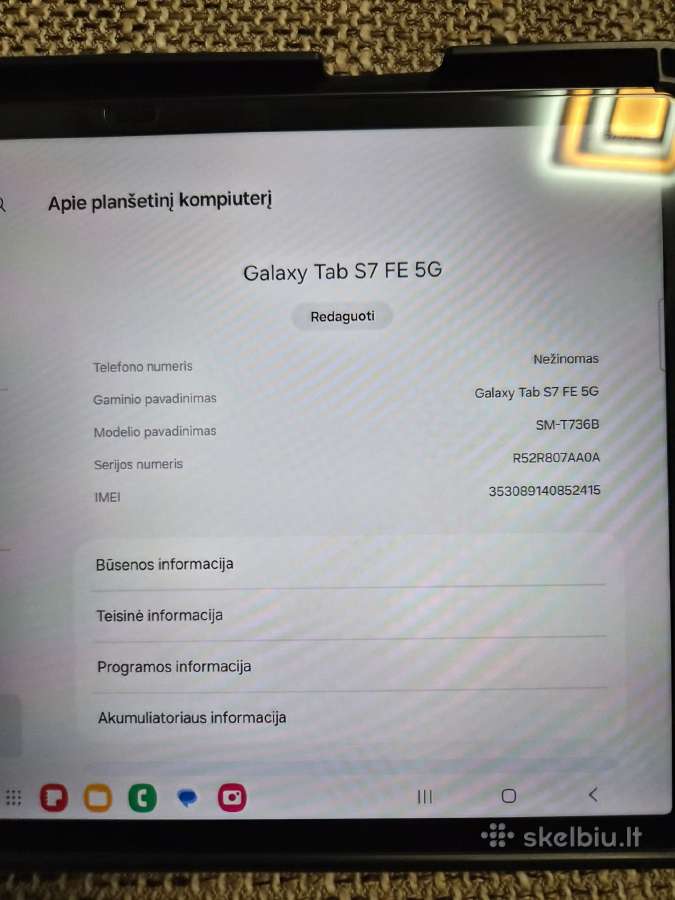 Samsung Tab 7 Fe - nuotraukos Nr. 2