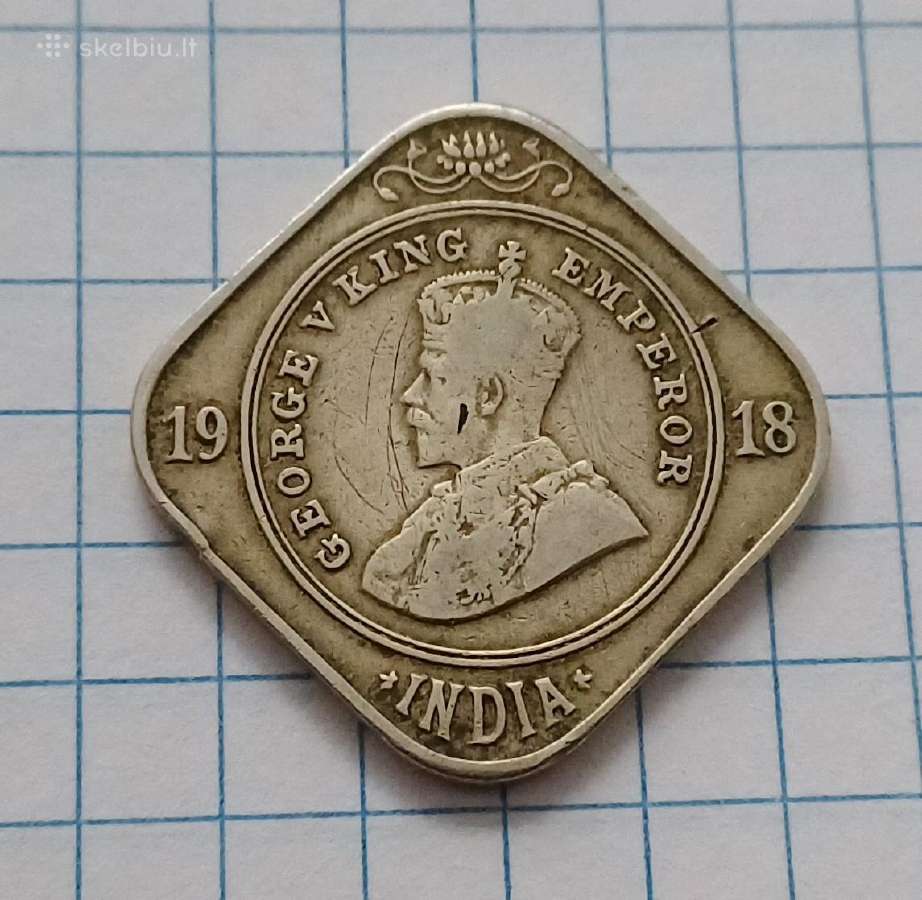 Britų Indija 2 annas 1918 - nuotraukos Nr. 2