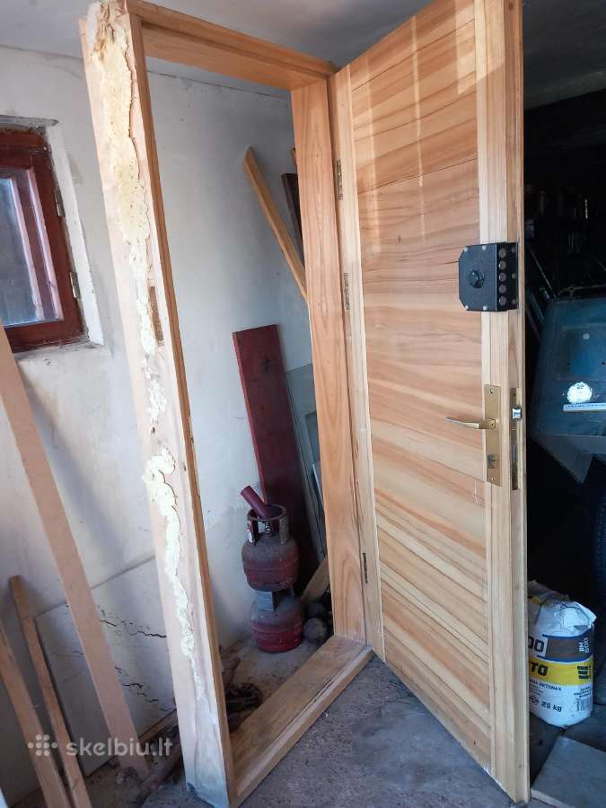 Uosio medžio durys 84cm.x206cm. su stakta. - nuotraukos Nr. 2