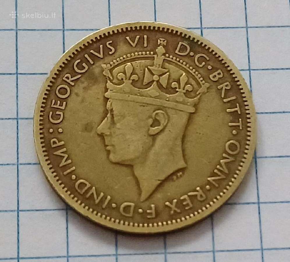 Britu Vakaru Afrika 1 siling. 1940 - nuotraukos Nr. 2