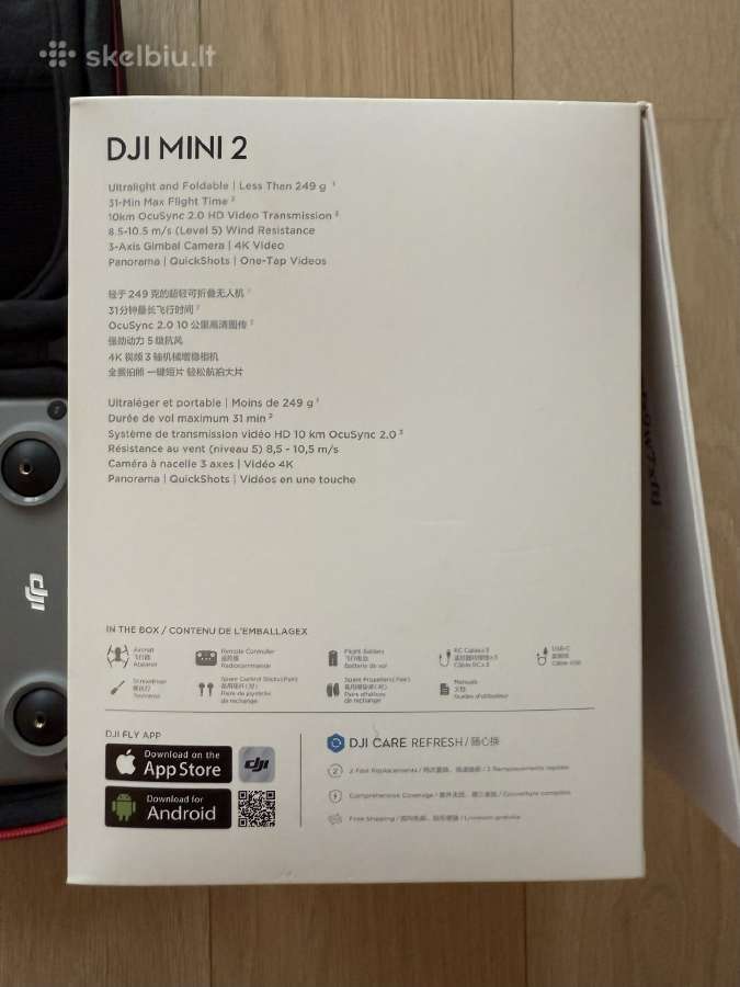 Dji Mini 2 + Pgytech premium dėklas + 128gb kort. - nuotraukos Nr. 2
