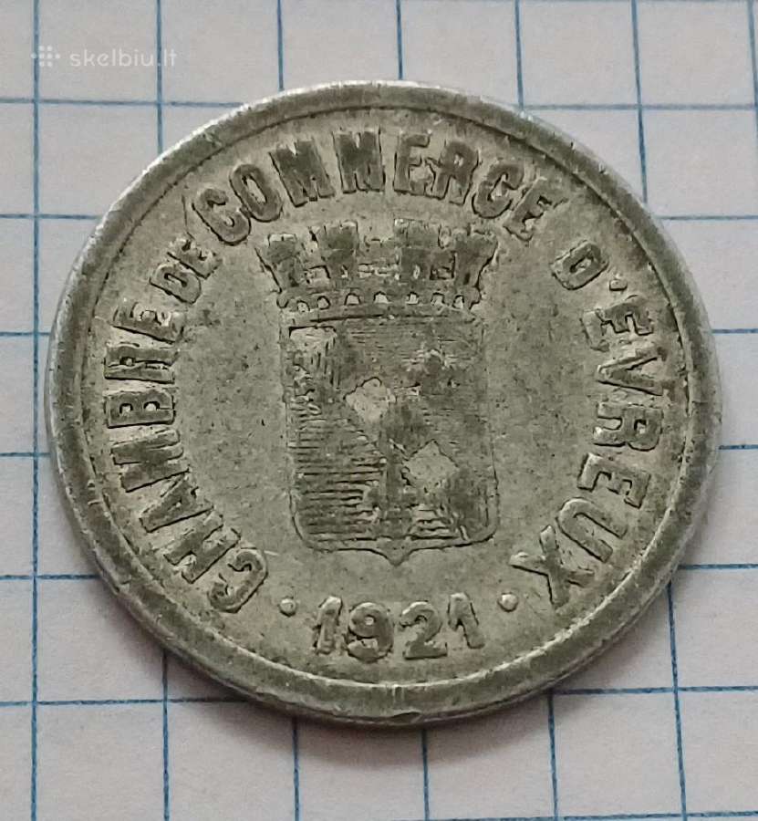 Prancuzija 25 cent. 1921 Evro komuna notgeldas - nuotraukos Nr. 2