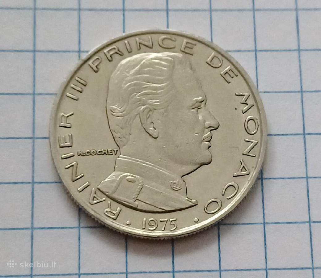 Monakas 1 frankas 1975 - nuotraukos Nr. 2