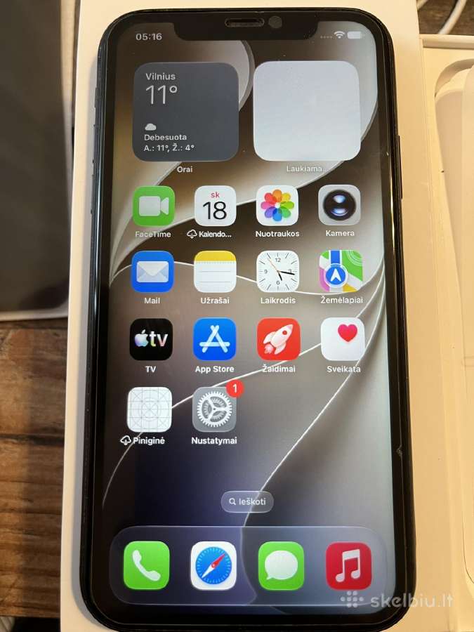 iPhone 11 64 GB battery health 76% - nuotraukos Nr. 4