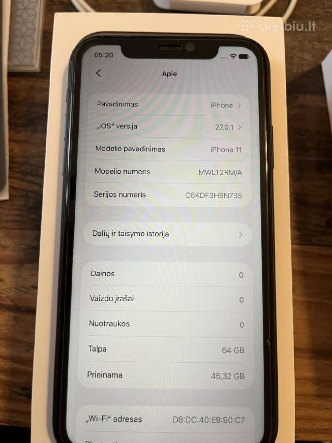 iPhone 11 64 GB battery health 76% - nuotraukos Nr. 14