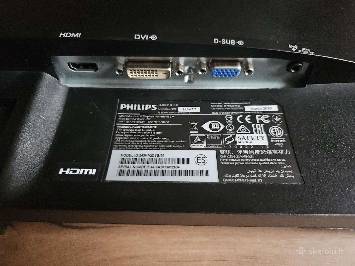 Monitorius philips 243v - nuotraukos Nr. 5