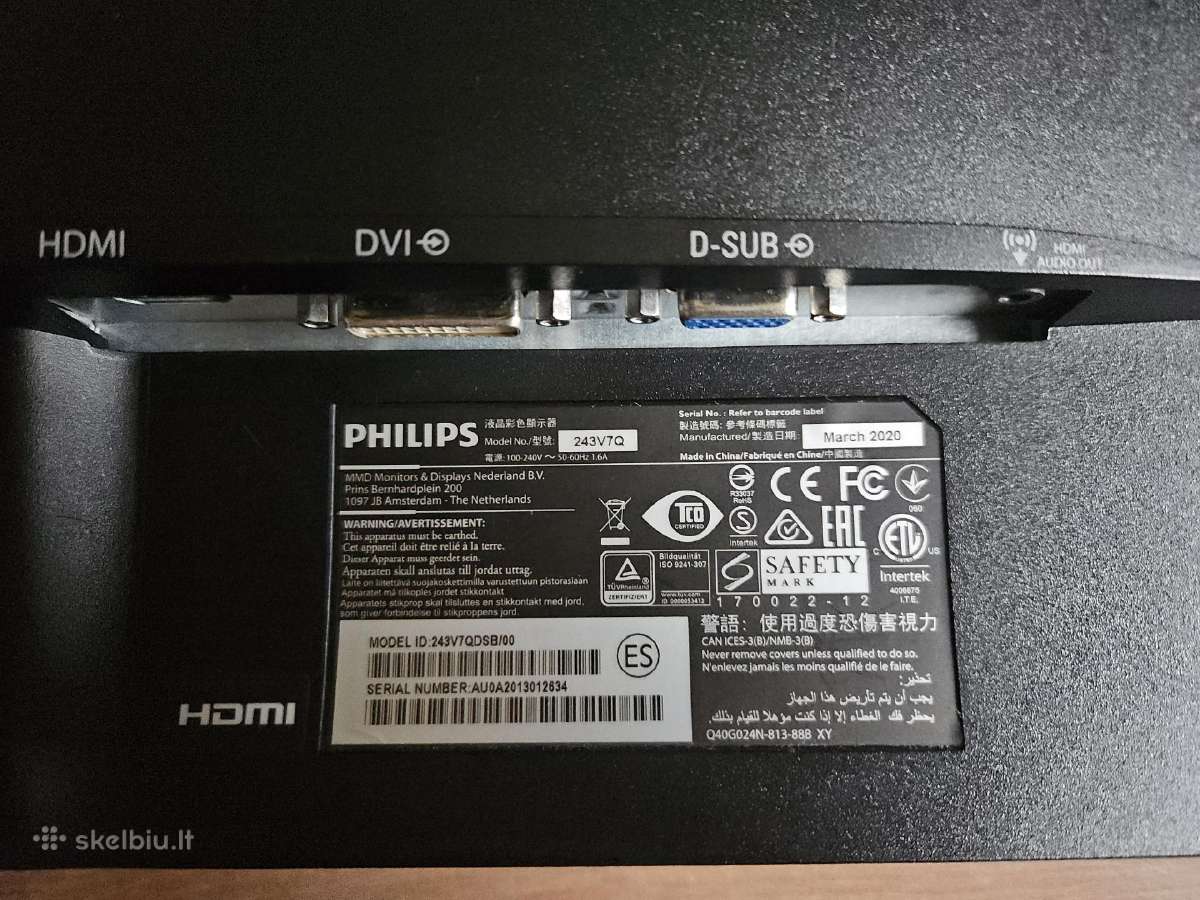 Monitorius philips 243v - nuotraukos Nr. 6