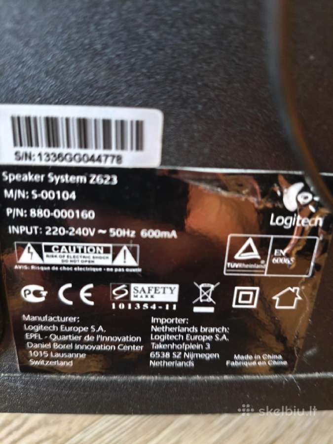 Logitech Z623 + Logitech Bluetooth Adapteris - nuotraukos Nr. 4