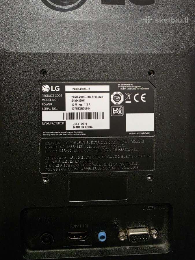 Monitorius LG 23.5" 24mk430h-b - nuotraukos Nr. 3