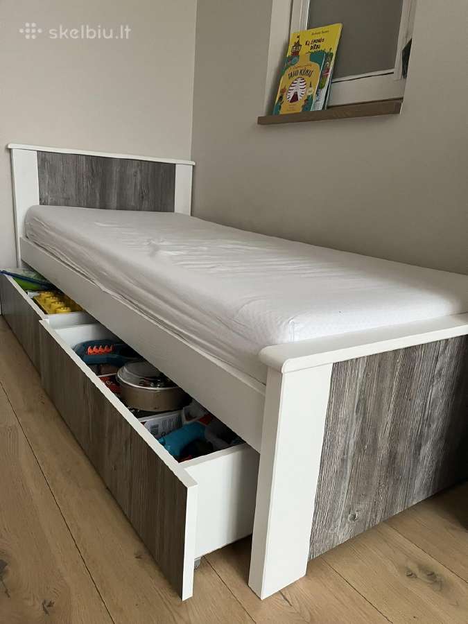Vaikiška lova 180x80 su čiužiniu - nuotraukos Nr. 2