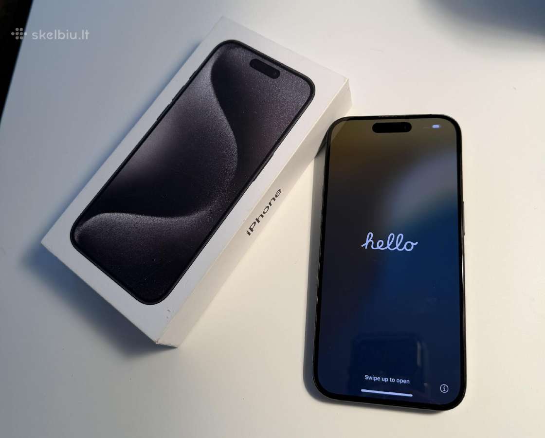 Apple iPhone 15 Pro 128gb Black Titanium - nuotraukos Nr. 2