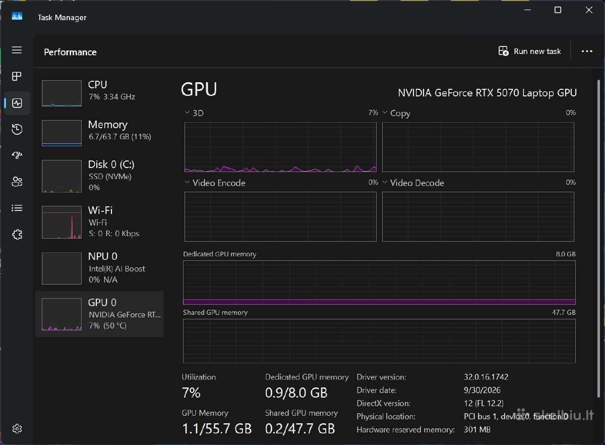 Msi Crosshair 16 Hx U7/64gb/5070/1tb - nuotraukos Nr. 10