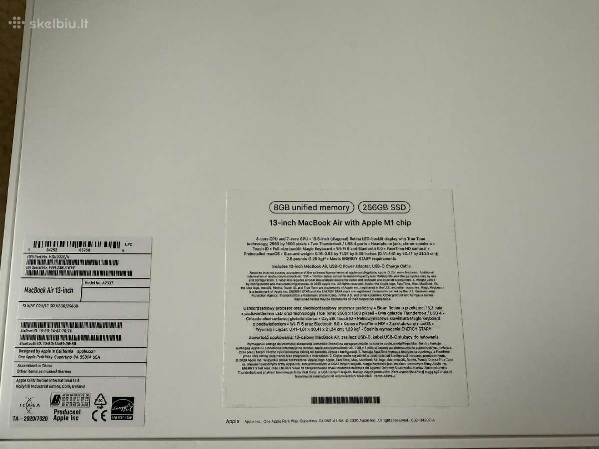 MacBook Air M1 13.3 inch - nuotraukos Nr. 5