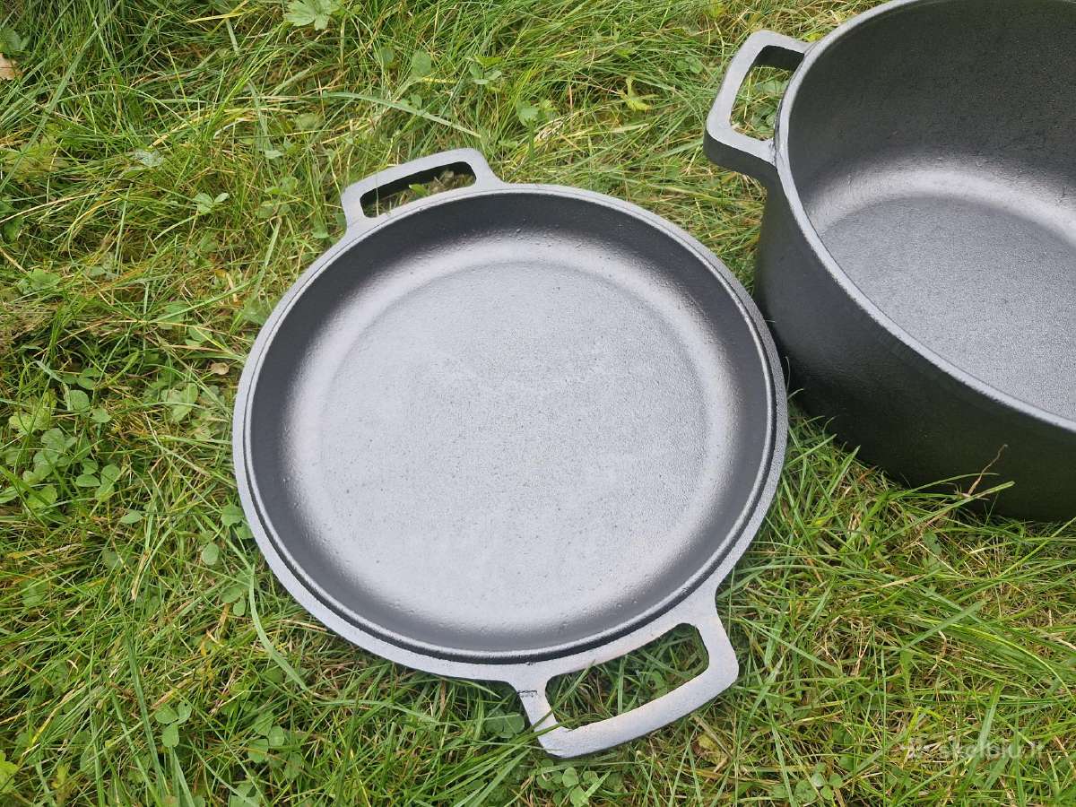 Ketaus puodas su ketaus dangčiu 4,0 litrų Brizoll - nuotraukos Nr. 8