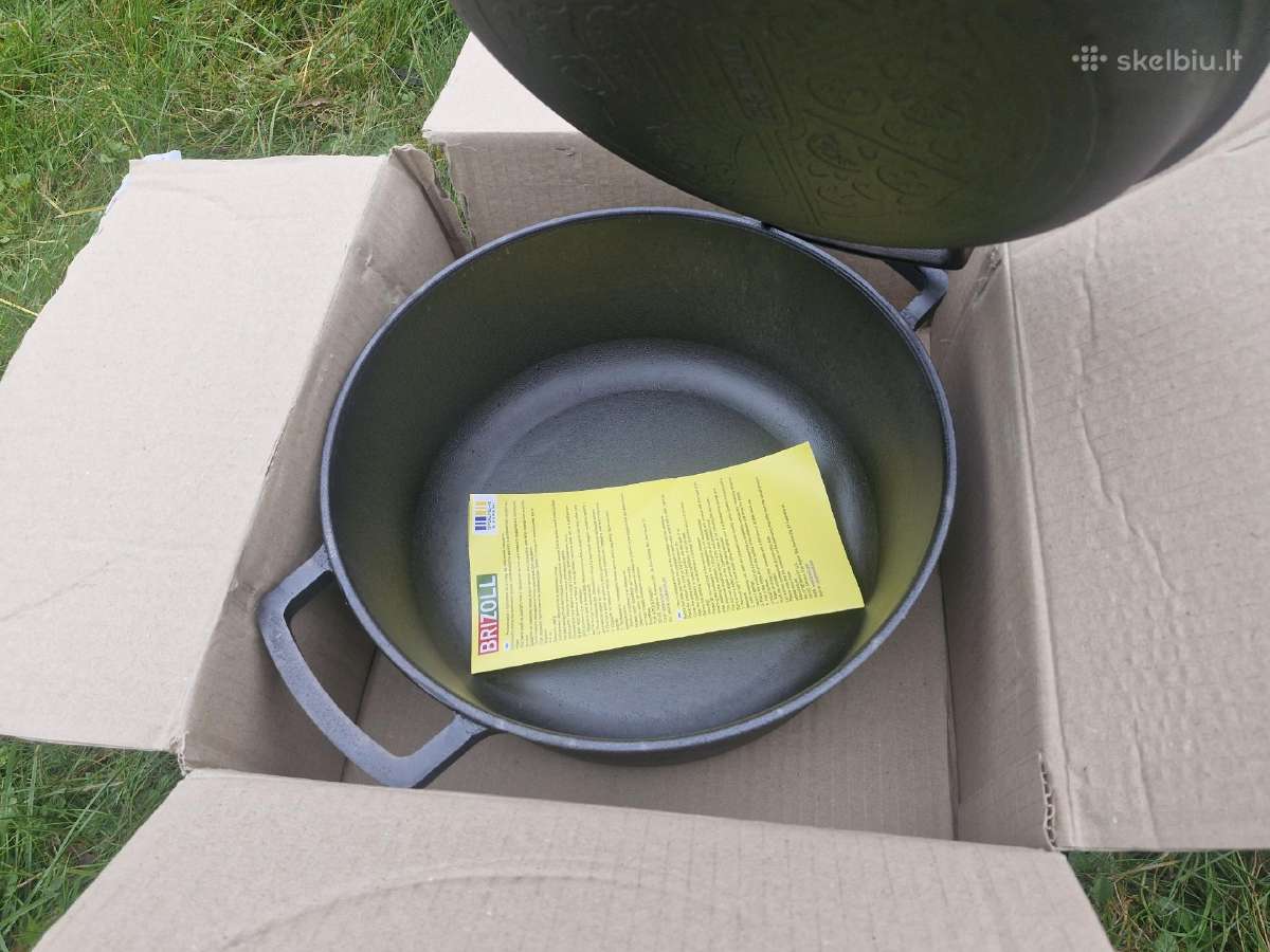 Ketaus puodas su ketaus dangčiu 6,0 litrų Brizoll - nuotraukos Nr. 18