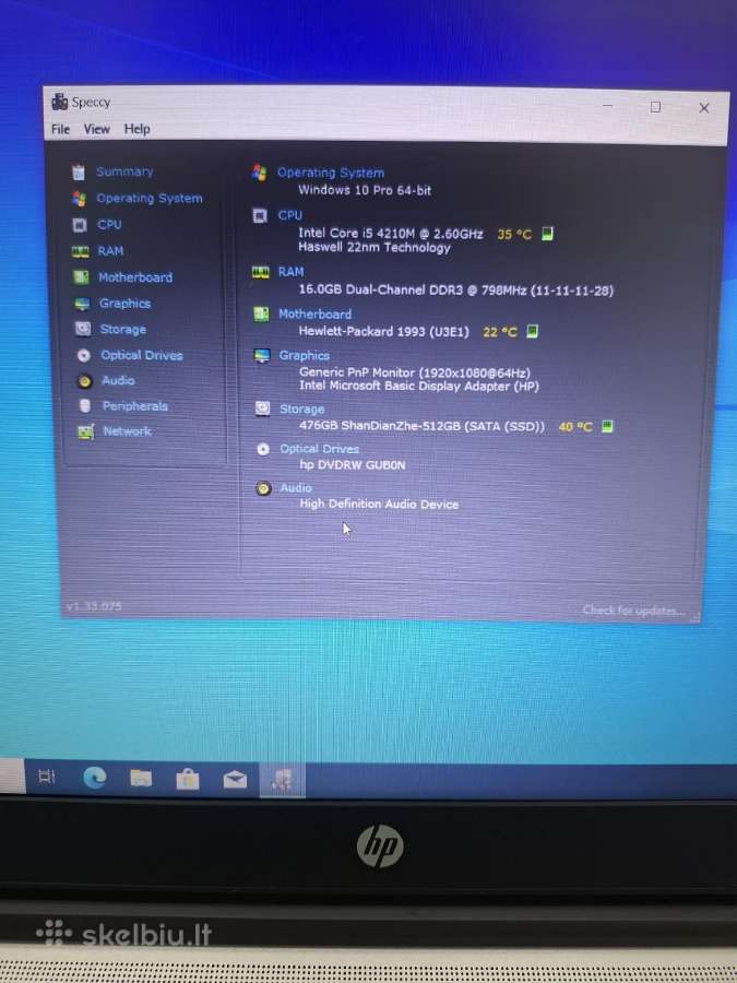 Hp Probook 650 juodas matinis - nuotraukos Nr. 5