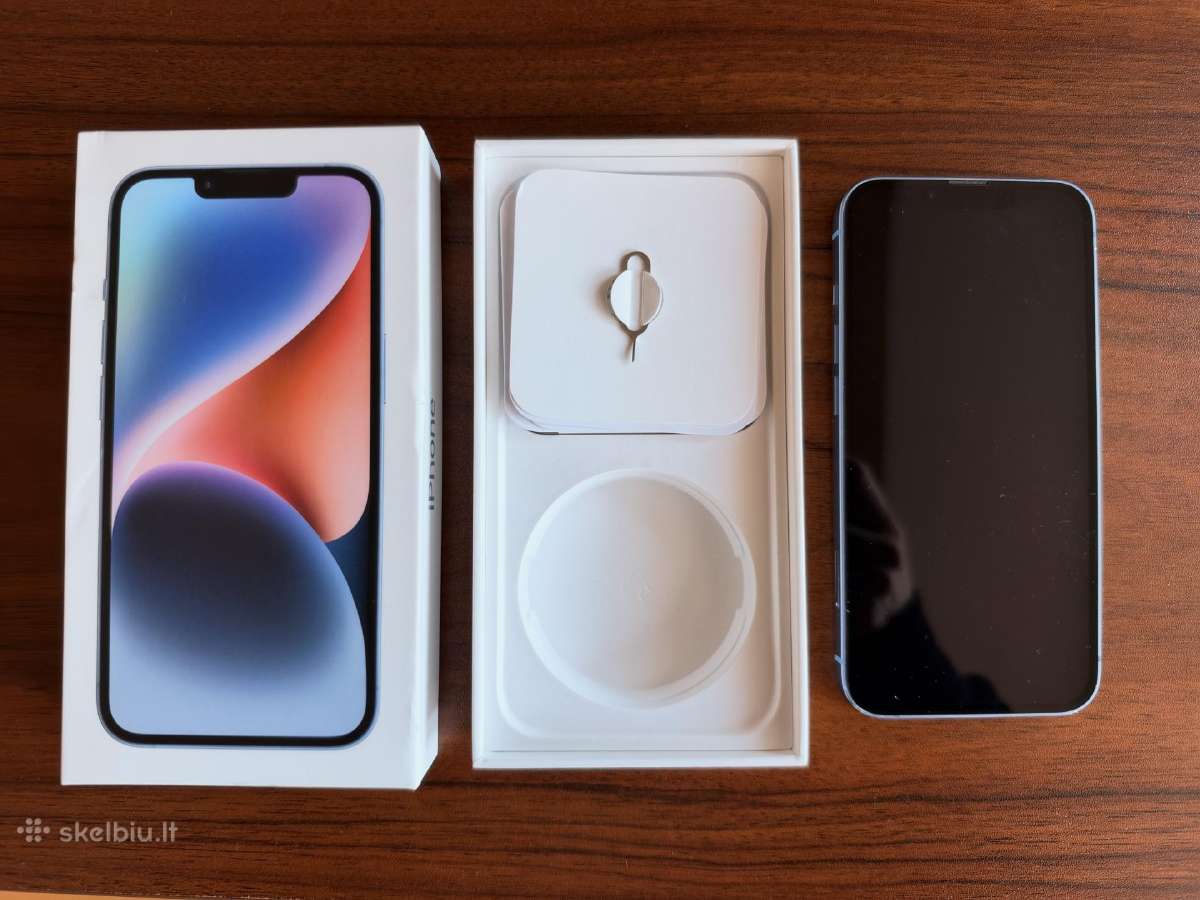 iPhone 14 256gb (Mėlynas) su dėžute ir dėklu - nuotraukos Nr. 2
