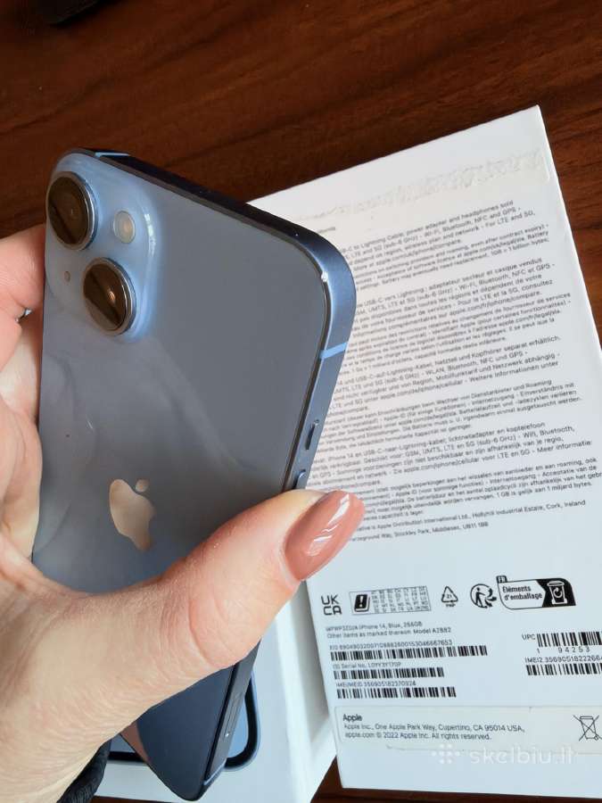 iPhone 14 256gb (Mėlynas) su dėžute ir dėklu - nuotraukos Nr. 6