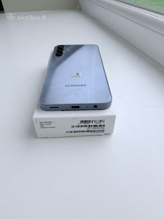 Parduodamas melsvas Samsung Galaxy A15 4G, 128 GB - nuotraukos Nr. 3
