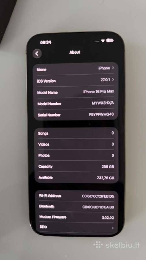 iPhone 16 pro Max 256 GB Desert Titanium - nuotraukos Nr. 8
