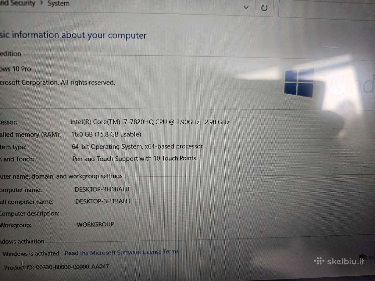Lenovo Thinkpad P51 I7-7820hq 16gb 256ssd 15.6 Fhd - nuotraukos Nr. 7