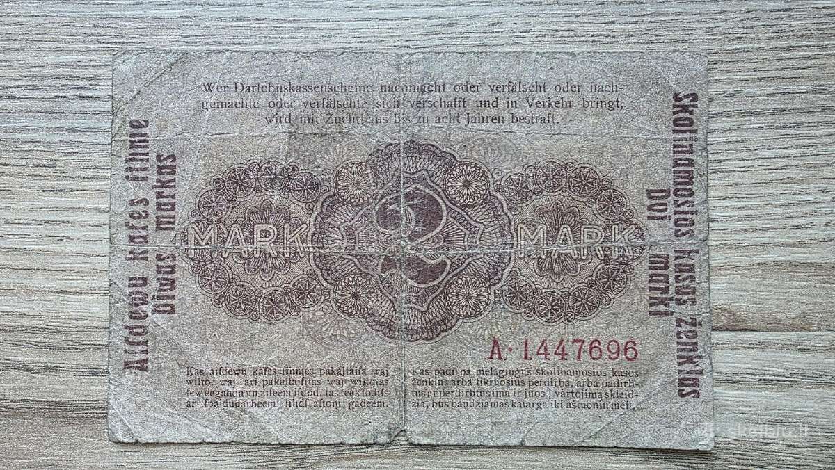 1918 metų Retos 2 markės - Ostmarkės - nuotraukos Nr. 2