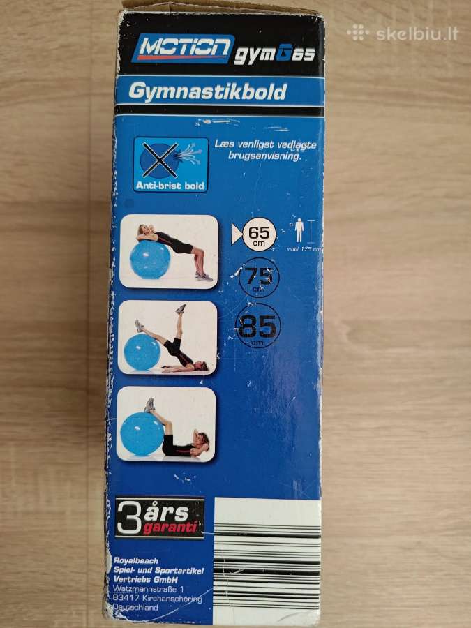 Naujas gimnastikos kamuolys 65 cm(motion/voketija) - nuotraukos Nr. 5