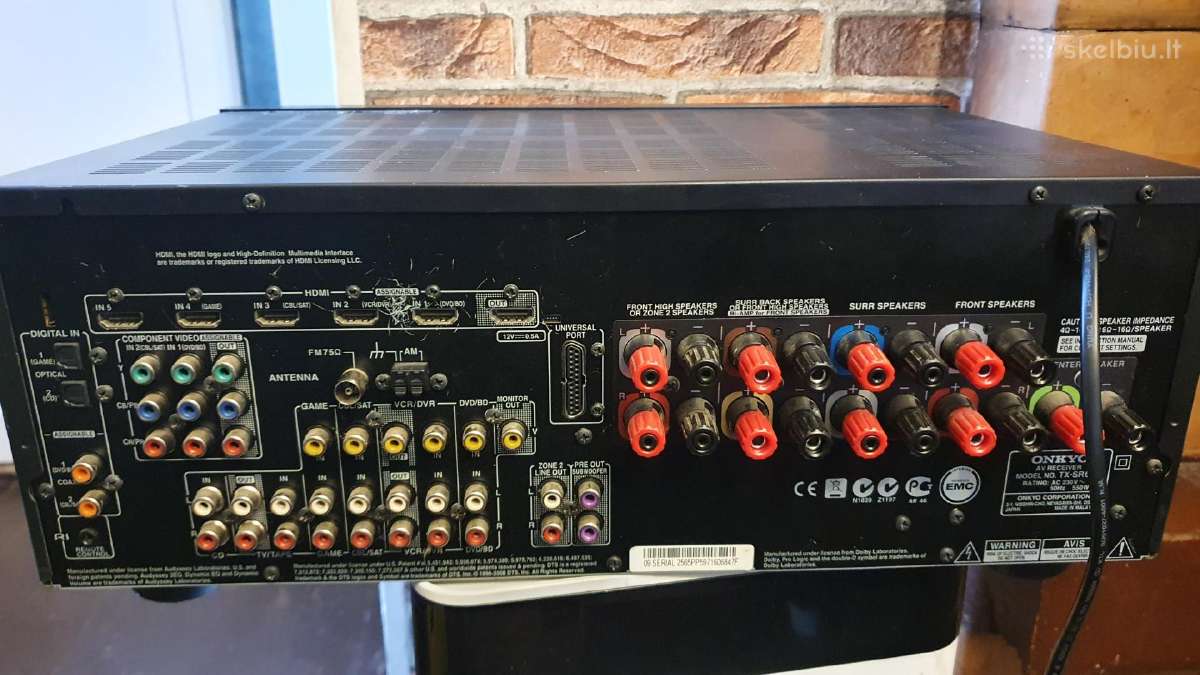 Onkyo tx-sr607 - nuotraukos Nr. 2
