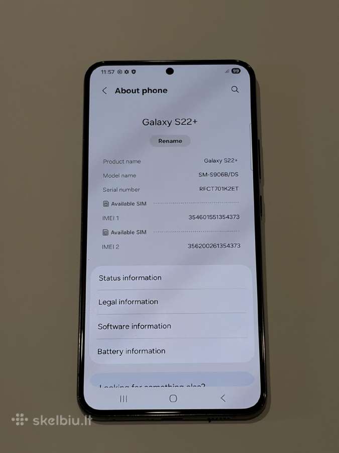 Samsung Galaxy S22+ (128gb) - nuotraukos Nr. 3