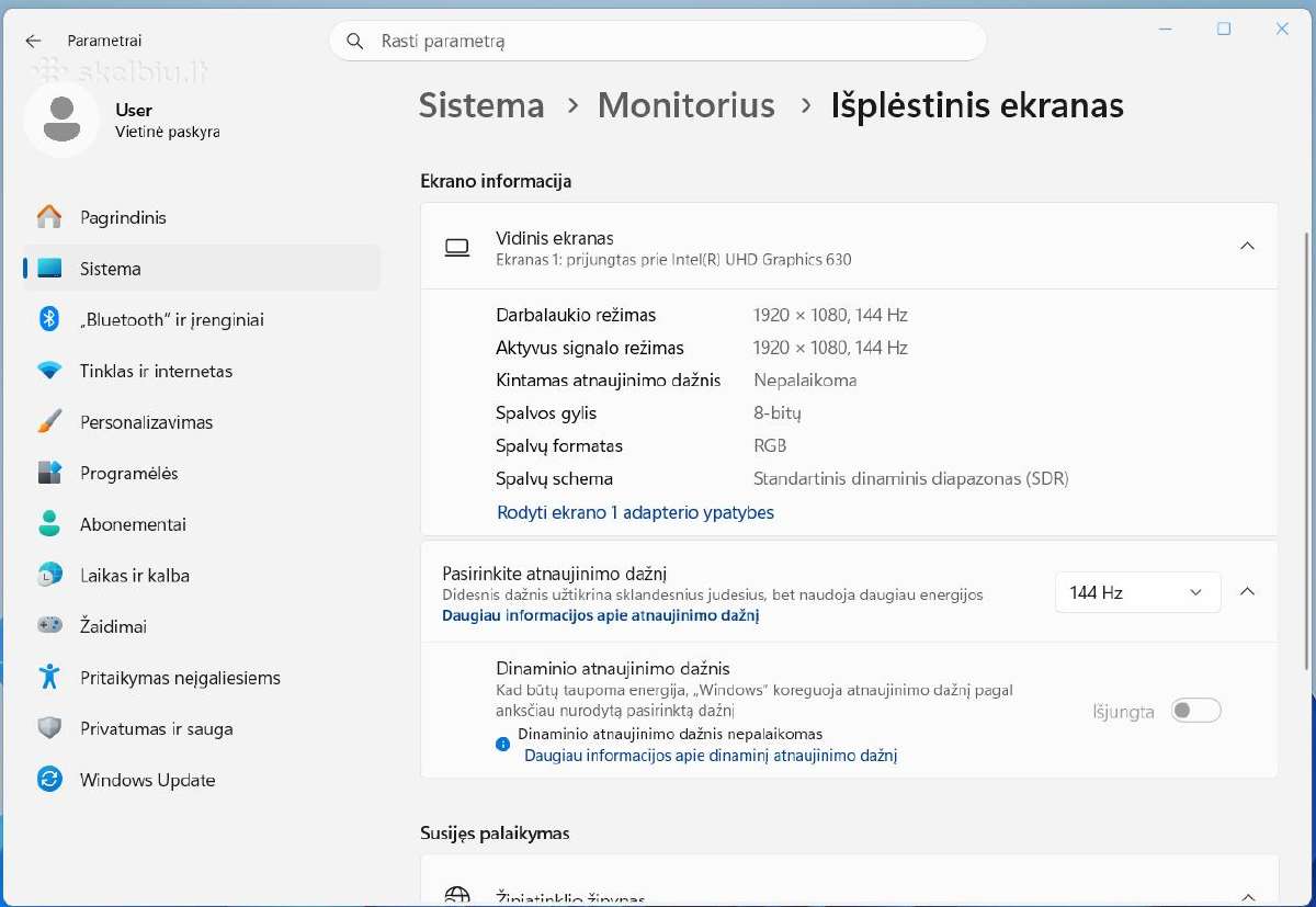 Lenovo Legion i5 / 16 GB / 512 SSD / Gtx / 144hz - nuotraukos Nr. 6