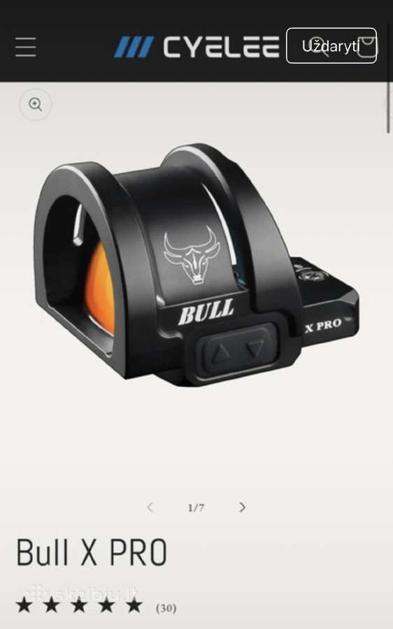 Bull X pro kolimatorius naujas nenaudotas 250eur - nuotraukos Nr. 4