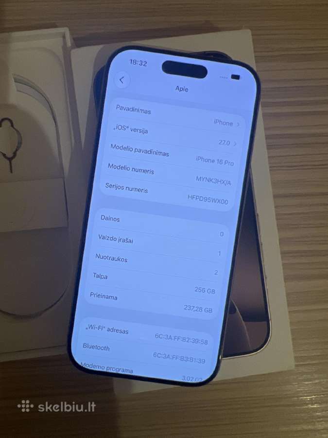 iPhone 16 pro 256gb - nuotraukos Nr. 3