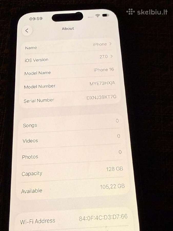 iPhone 16 128gb - nuotraukos Nr. 4
