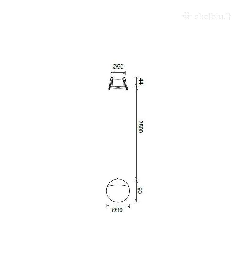 Įmontuojamas šviestuvas Kilda Black 8436 10w LED - nuotraukos Nr. 2