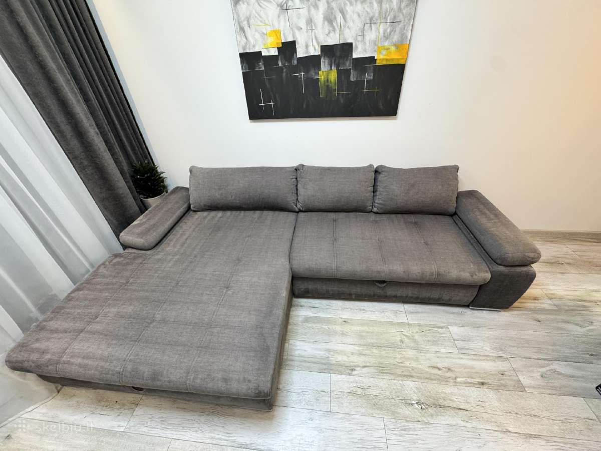 Parduodame minkšta kampa su miegama dalimi - nuotraukos Nr. 2