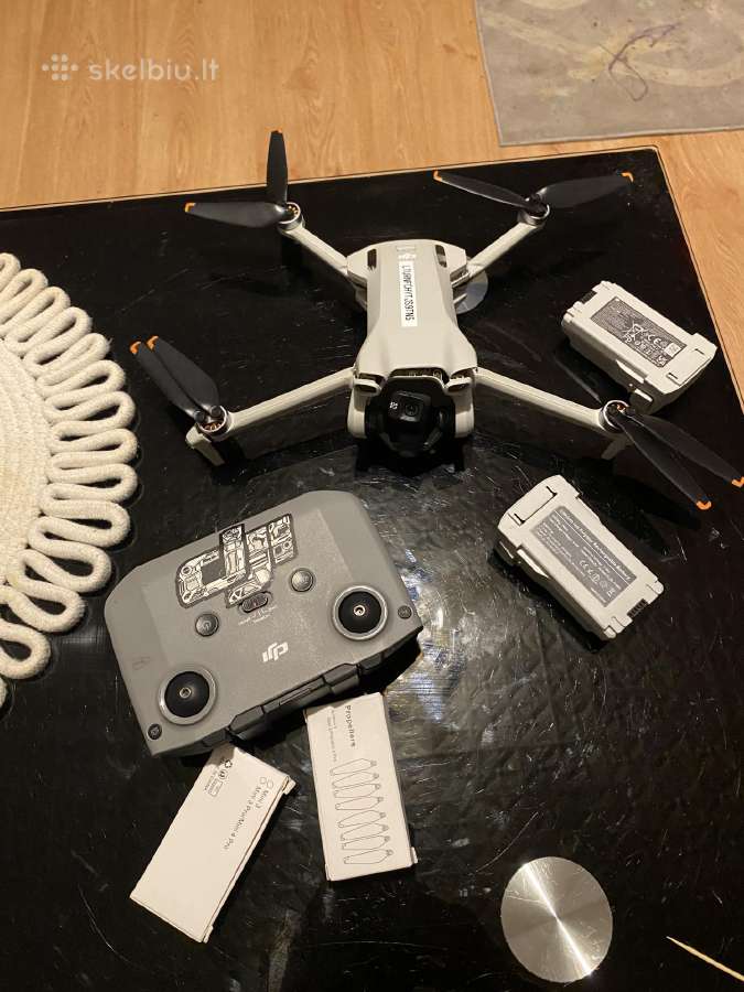 Dji Mini 3 dronas su pultu ir 2 veikiančiomis ba - nuotraukos Nr. 4