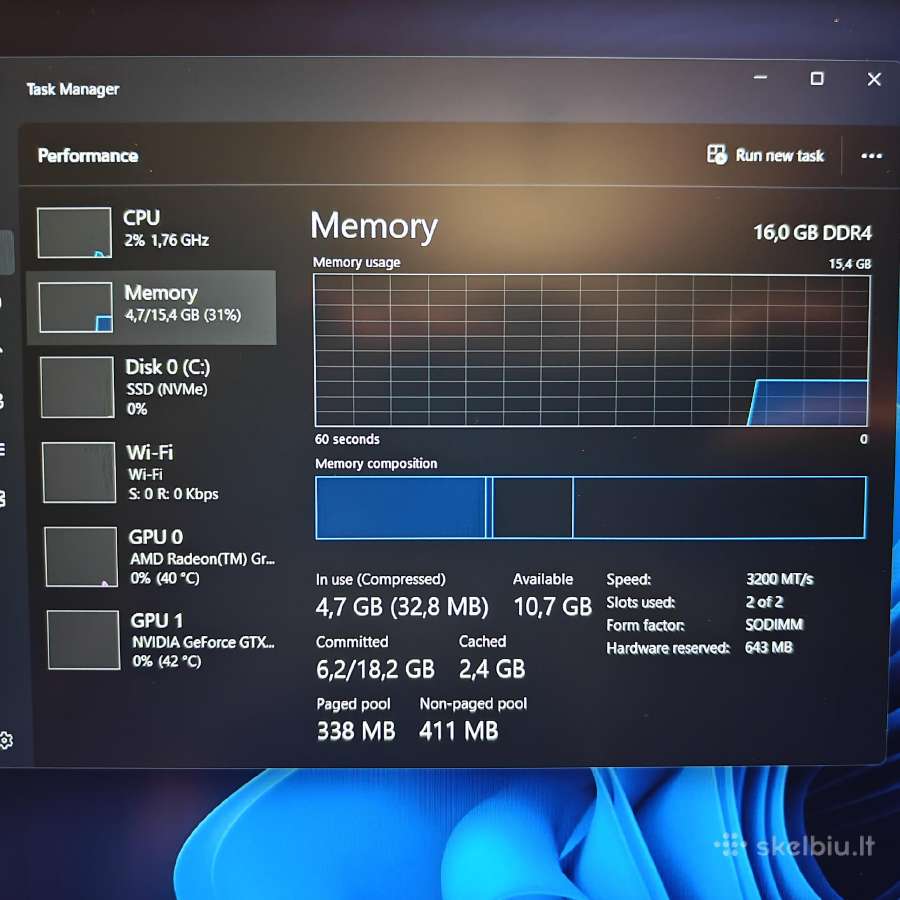 Lenovo Ideapad Gaming 3 4600h/16gb/512ssd/gtx 1650 - nuotraukos Nr. 10