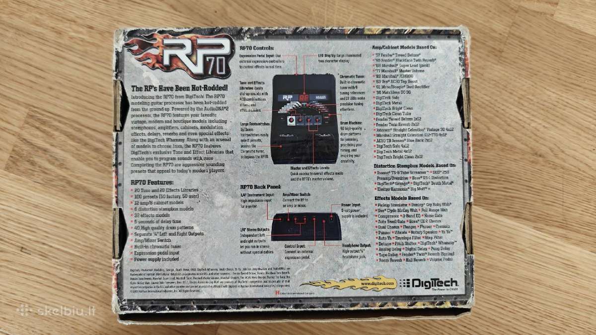 Digitech Rp70 efektų procesorius - nuotraukos Nr. 4