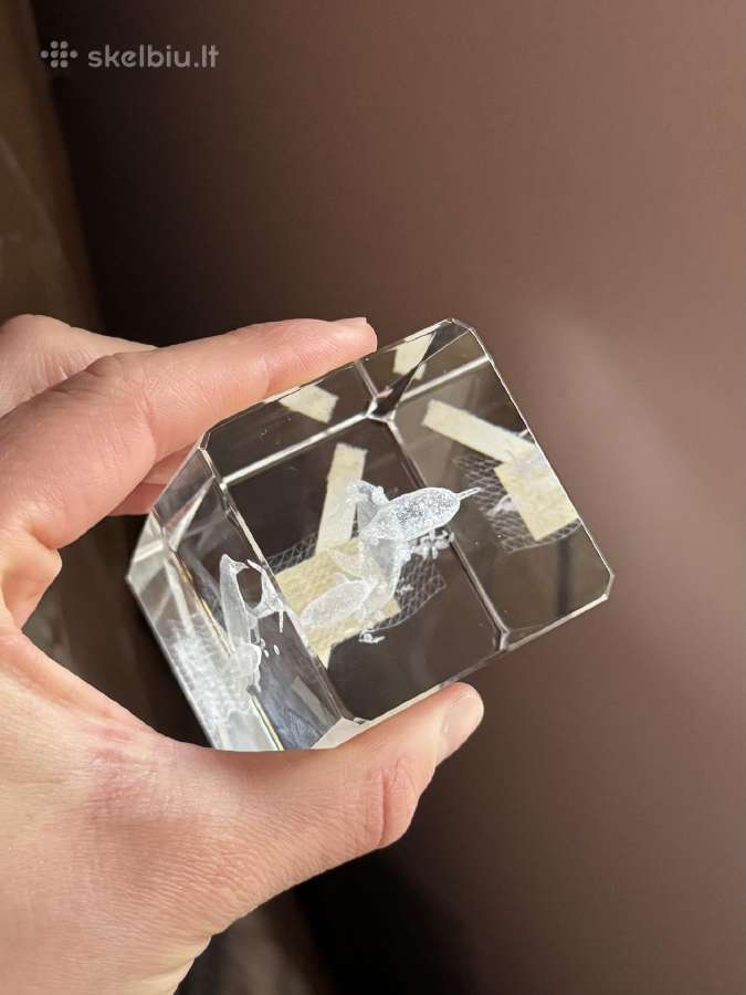 3D Lazerinio stiklo skulptūra su graviravimu - nuotraukos Nr. 6